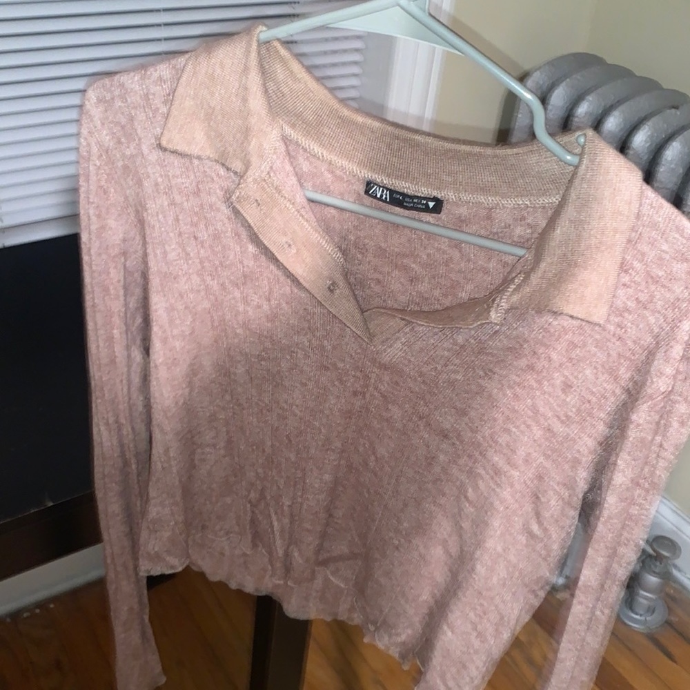 zara size L collar long sleeve. lightly used.